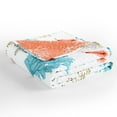 thumbnail image 4 of Lush Decor Coastal Reef Feather Polyester Throw, 60x50, Blue/Coral, Single, 4 of 5
