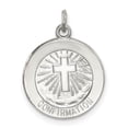 thumbnail image 1 of 925 Sterling Silver Confirmation Medal Collier Pendentif Pendentif Religieux, 1 of 6