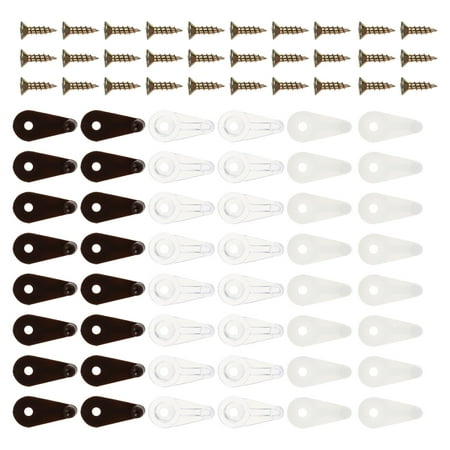 

Glass Clips 90pcs Plastic Glass Clips Cabinet Glass Clips Mirror Glass Clips for Fixing with Screws