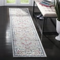 thumbnail image 3 of SAFAVIEH Madison Gladys Floral Bordered Area Rug, Light Grey/Fuchsia, 9' x 12', 3 of 9