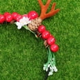 thumbnail image 2 of Nicehomfit Red Reindeer Headband Resin Material with Floral Christmas Design for Holiday Parties, 2 of 5