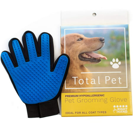 Pet Grooming Glove: Cat & Dog Deshedding Brush for Short & Long (Best Brush For Long Haired German Shepherd)