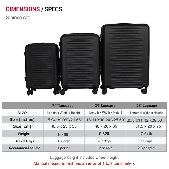JUYG Black Suitcase