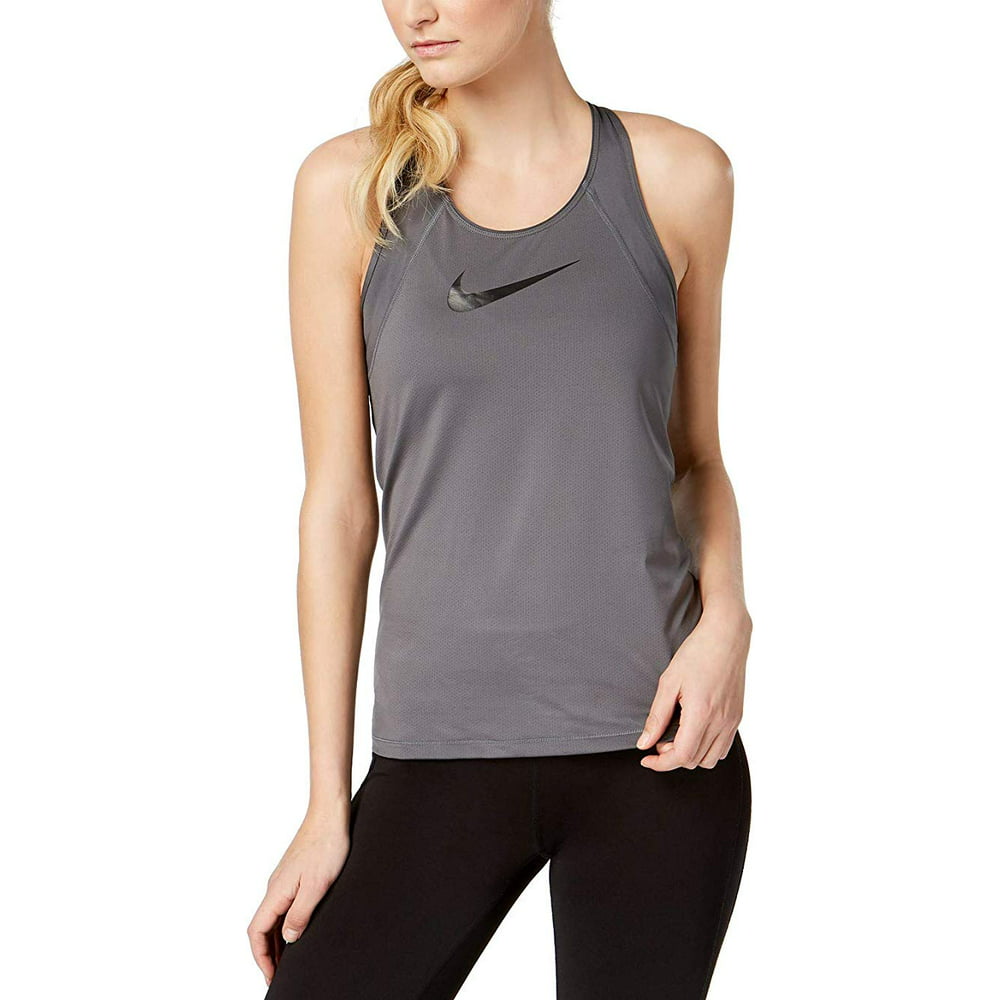 Nike - Nike Women's Pro Mesh Dry-Fit Training Tank, Grey, Large - NEW ...