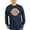 Navy, variant on - Happy Farmer - Long Sleeve Dark T-Shirt