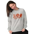 thumbnail image 4 of Boo Cute Witch Ghost Halloween Women Crewneck Sweatshirt Brisco Brands S, 4 of 6