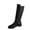 Black Boots for Women, variant on hopeusnice Side Zipper Low Heel Knee High Boot Round Toe Sole Riding Style Winter Boot Black 36