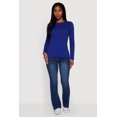 thumbnail image 3 of Women's Long Sleeve Basic Crew Neck T-Shirt, 3 of 5