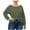 Army Green, variant on HAiming Womens Long Sleeve Tunic Tops Trendy Crewneck Pullover Shirts Plus Size Loose Casual Solid Color Blouses