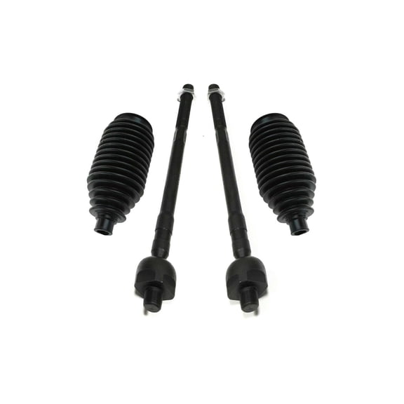 4 Pc Front Inner Tie Rod Ends and Steering Gear Bellow Boots Left Right Kit