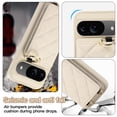 thumbnail image 6 of ELEHOLD Case for Google Pixel 9 / 9 Pro,Detachable Lanyard Crossbody Leather Wallet Case with Ring Holder & Mirror,White, 6 of 9