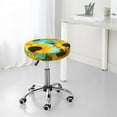 thumbnail image 7 of Daiia Sunflowers With Green Leaves Stool Covers Round,Round Bar Stool Covers Waterproof Bar Chair Covers Washable Stool Cushion Slipcover for 12-14 Inch Chair-12 inch, 7 of 7