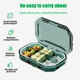 thumbnail image 4 of Airtight Pills Organizer, Portable Compact Pill Box for Travel Home, Gray Green Blue, 3.62x2.44x0.98in, Water & Dust Resistant, 4 of 8