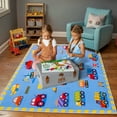 thumbnail image 5 of Socofuz Kids Learning & Game Rug Rug 3'x4', Non-Slip Carpet, Aircrafts Trucks Cars Rug for Children's Bedrooms and Playrooms, 5 of 10