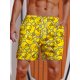 thumbnail image 2 of Pantalones cortos con estampado de pato amarillo hawaiano para hombre, bañadores para hombre, cintura elástica, estampado 3D, degradado, transpirables, ropa de calle corta de poliéster, 2 of 4
