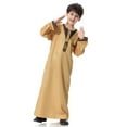 thumbnail image 6 of ANINEO Kids Thobe for Boys Arab Tobes Long Sleeve Kaftan Embroidered Robe with Pockets Arabic Abaya Clothes, 6 of 7