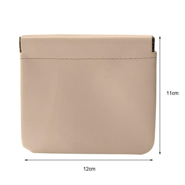 Bolsa Mini neceser de cosméticos neceser de maquillaje de cuero para almacenamiento diario de viaje (caqui) Sywqhk Para Estrenar