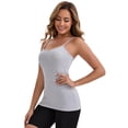 thumbnail image 3 of DARING DIVA Women's Modal U Back Cami Tank Top 3-Pack L Gray, Black, 3 of 5