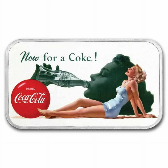 Coca-Cola® 1 oz Silver Bathing Beauty Colorized Bar