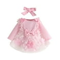 thumbnail image 4 of Hessimy Baby Infant Girl Cotton Bodysuits, Daddys Princess Tutu baby winter clothes rompers dress (Pink,3-6 Months), 4 of 8