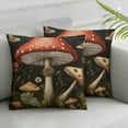 thumbnail image 2 of Nawypu  Square Throw Pillow Covers Forest Mushrooms Green Leaves Pillow Cases Decorative for Home Bedroom Sofa Meadow Floral Butterfly Dragonfly Painting Pillowcases Standard2pc, 2 of 6