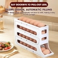 thumbnail image 5 of 30 Eggs Egg Holder for Fridge - Auto Rolling Fridge Egg Organizer, Space-Saving Egg Dispenser Holder, 4 Tiers Fridge Egg Rack Large Capacity Egg Dispenser for Refrigerator (grey), 5 of 5