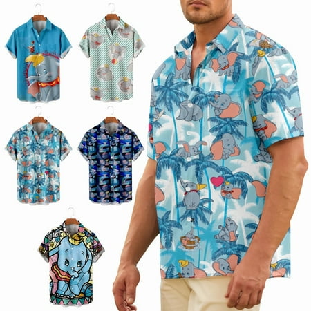 

Anime Aloha Button Down Hawaiian Shirts with Pocket Polyester Clothing Apparel For Men Boys