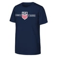 thumbnail image 2 of Youth Outerstuff Christian Pulisic Navy USMNT Full Flag Name & Number T-Shirt, 2 of 3