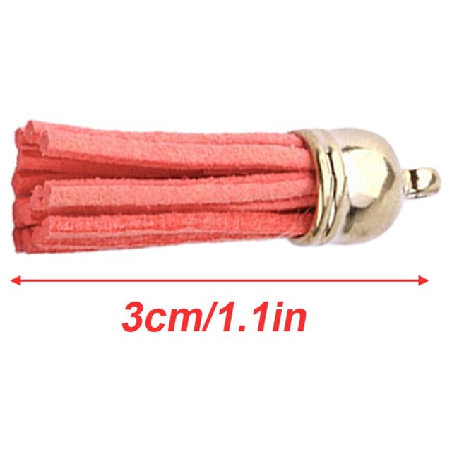 Baohd 10 Pieces Keychain Charms Tassels Decorations Accessory Finding Supplies Craft Accessories Jewelry Making Props Tassel for DIY Red
