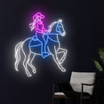 thumbnail image 3 of Handmadetneonsign Cowgirl Riding Horse Neon Sign, Cowboy Girl Led Light, Home Decor, 3 of 5