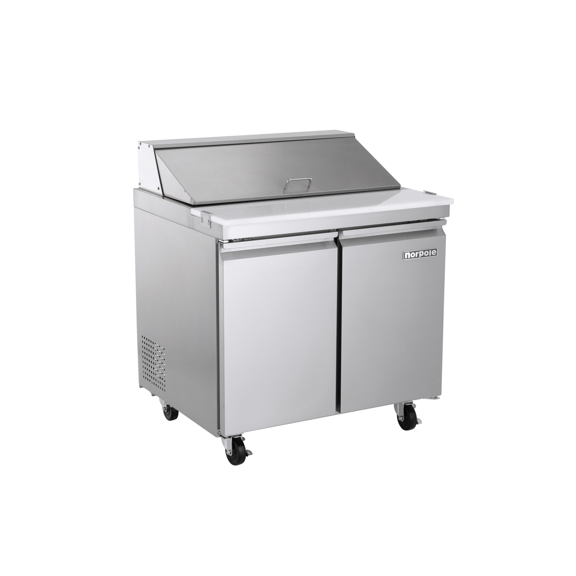 Norpole 7.6 cu. ft. Commercial Sandwich/Salad Prep Table Freezerless Refrigerator in Stainless Steel in Stainless Steel