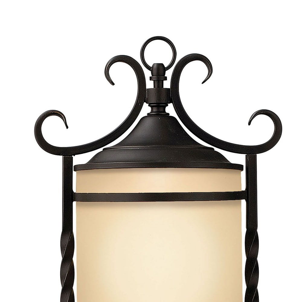 3 Light Large Outdoor Post Top or Pier Mount Lantern in Rustic Style 12 inches Wide By 23.75 inches High-Olde Black Finish-Clear Seedy Glass Color