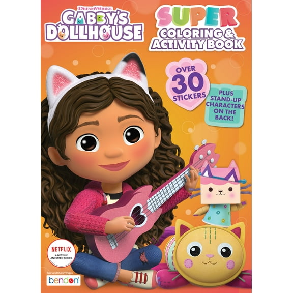 Gabby's Dollhouse 144 Page Super Coloring and Activity Book, Paperback