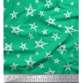 thumbnail image 1 of Soimoi Green Velvet Fabric Stars Star Decor Fabric Printed Yard 60 Inch Wide, 1 of 3