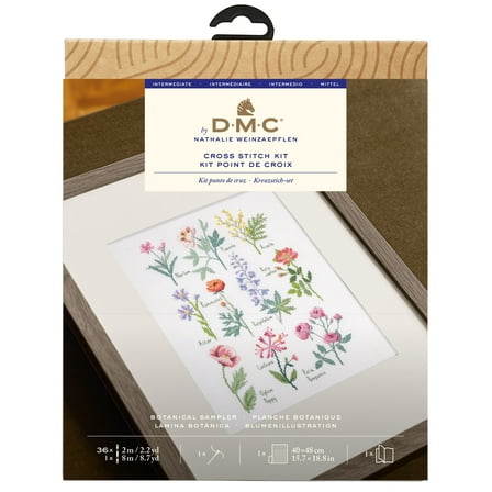 DMC Mindful Making Intermediate Cross Stitch Kit-Botanical Sampler