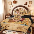 thumbnail image 4 of meiyoeat Cartoon Pirate Adventure 7-Piece Twin Bedding,Ship Treasure Chest Bedding Comforter Set For Boys,Beige Brown,Black Reversible, 4 of 7