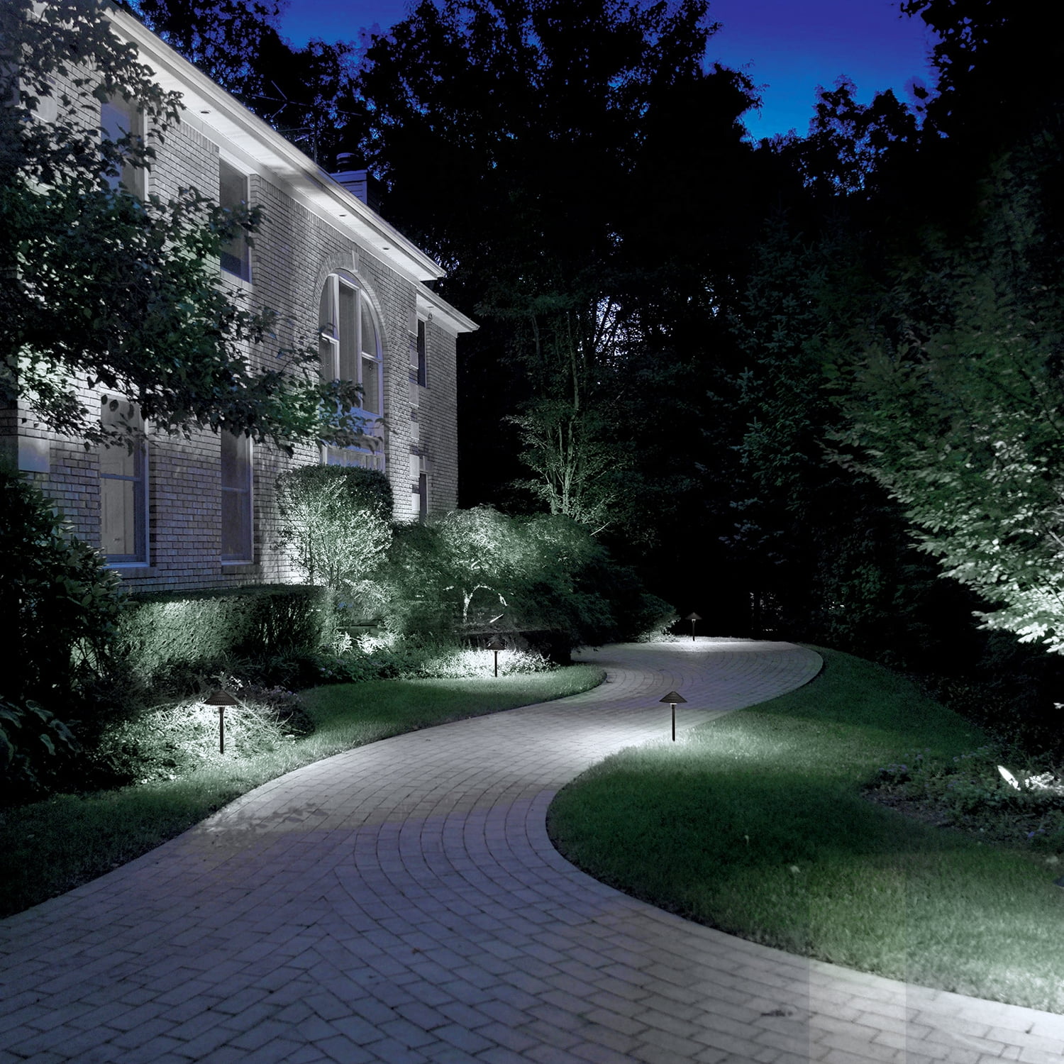 8 Pack 3W LED Outdoor Landscape Light, 12-24V Low Voltage, Waterproof Aluminum Housing, for Outdoor Pathways & Gardens, 5000K Daylight