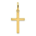 thumbnail image 4 of 14k Yellow Gold Semi-Solid Hollow Cross Charm Pendant, 4 of 7