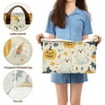 thumbnail image 5 of Yayeee Foldable Storage Basket for Shelves with Handles Waterproof Cloth Bins, Halloween Cute Ghosts, 5 of 7