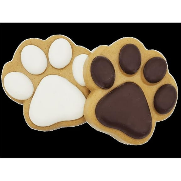 Claudias Canine Bakery  Peanut Butter Assorted Paw Print Carob & Yogurt Dog Treat - 12 Count