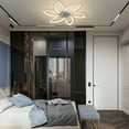 thumbnail image 7 of 30.7‘’ Ceiling Fan with Lights and Remote Control, 6 Petals Modern Bladeless Flush Mount Fan Light, Low Profile 3 Switchable LED Light and Ultra Quiet 6 Gear Wind Speed, Ceiling Fan with Smart Timer, 7 of 7