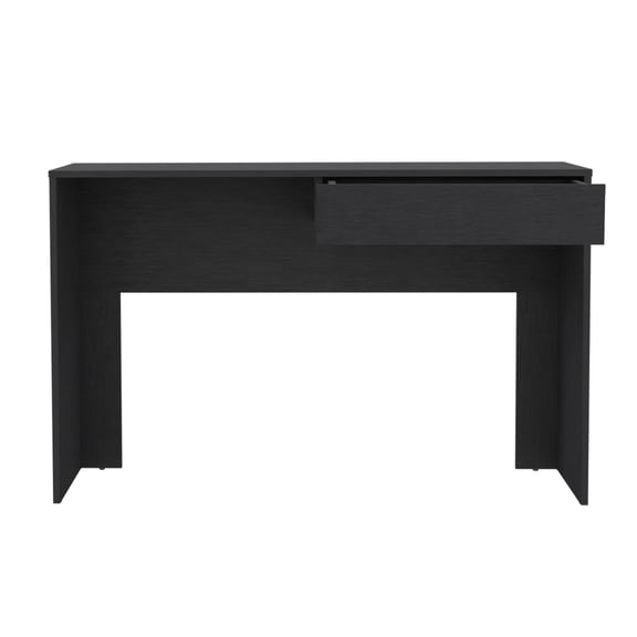 Xukmct Wood Writing Table with 1 Drawer, Computer Desk for Home Office, Black