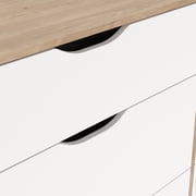 Tvilim Ikast Jackson Hickory/White 6 Drawer Double Dresser