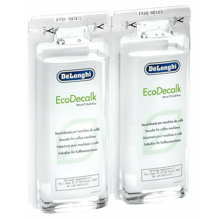 Delonghi Descaler EcoDecalk Mini-Packed with Two Convenient 100ml Single  Doses 
