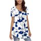 thumbnail image 5 of Fiudx Ofertas Del Día Blusa Holgada de Manga Corta con Cuello Redondo Informal Estampada a La Moda para Mujer, 5 of 6