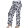 thumbnail image 3 of White Mark Women's Plus Size Floral Paisley Palazzo Pants, 3 of 6