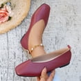 thumbnail image 4 of Flat Shoes for Women 2026 Casual Square Toe Slip On Casual Ballet Flats Comfortable Ballerina Business Soft Walking Shoes, 43, 4 of 5