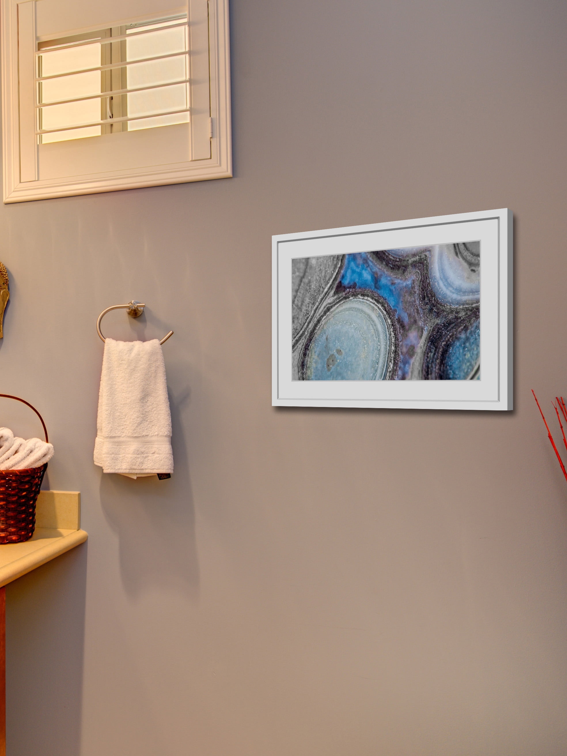 "Blue Flame" Framed Painting Print