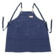 thumbnail image 2 of Delantal de lona de algodón ajustable con espalda cruzada y bolsillos para cocina, color azul, 2 of 14