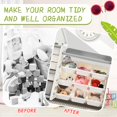 thumbnail image 4 of Kids Toy Storage Organizer with 14 Bins and Toy Shelf, Nursery Organizer Kids Furniture Set Toy Storage Cabinet Unit with HDPE Shelf and Bins for Playroom, Bedroom, Living Room, Gray, 4 of 8